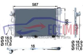 ECLIMA B01200315 - CONDENSADOR .OPEL  ASTRA H 1.4 04-