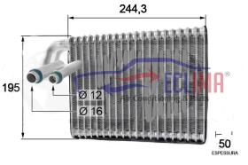 ECLIMA 166135 - EVAPORADOR CITROEN PEUG  PSA C4 DS4 308 408