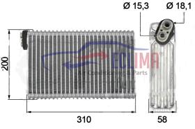 ECLIMA 166104 - EVAPORADOR DEUZ AGROTRON 310X200X58