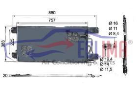 ECLIMA B01200259 - CONDENSADOR SCANIA P230 - R380 - T470