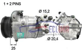 ECLIMA 121865 - COMPRESOR SANDEN JAGUAR POLI VI 12V