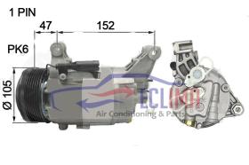 ECLIMA 121785 - COMPRESOR DELPHI - HARRISON BMW - MINI PV6 12V