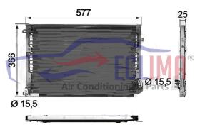 ECLIMA B01200304 - CONDENSADOR JD- SAME - DEUTZ - NH - CLASS
