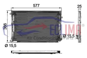 ECLIMA B01200304 - CONDENSADOR JD- SAME - DEUTZ - NH