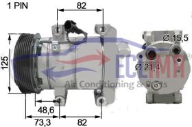 ECLIMA 122070 - COMPRESOR DSK17D ALTLEON CABSTAR PV7 129MM 12V