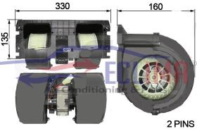 ECLIMA 48060BG - TURBINA INTERIOR DOBLE JAGUAR 12V