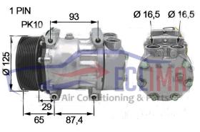 ECLIMA 121802 - COMPRESOR SANDEN SD7H15 PV10 24V