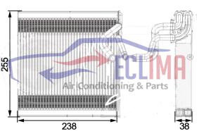 ECLIMA 166108 - EVAPORADOR RENAULT MASTER IV MOVANO OPEL  	210 X 235 X 38