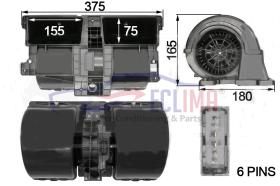 ECLIMA 48132BG - TURBINA INTERIOR 24V SCANIA