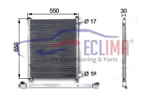 ECLIMA B01200422 - CONDENSADOR CATERPILLAR 416E 428F 450F