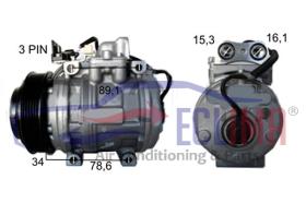 ECLIMA 121165X - COMPRESOR EQUIV. DENSO 10PA15C MERCEDES PV6 135M 12V