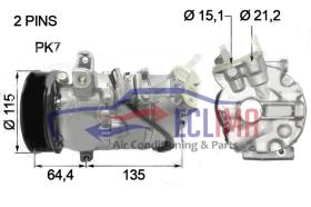 ECLIMA 122181 - COMPRESOR DENSO RENAULT MEGANE-SCENIC III 7PK