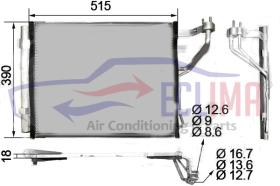 ECLIMA B01200266 - CONDENSADOR HIUNDAY I30-CEED