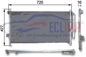 ECLIMA B01200107 - CONDENSADOR NISSAN X-TRAIL