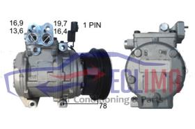 ECLIMA 122098X - COMPRESOR EQUIV. 10PA15C HYUNDAI, KIA 4PV 120MM 12V