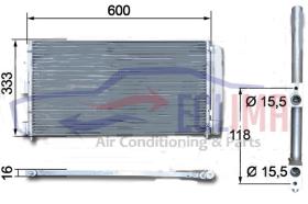 ECLIMA B01200267 - CONDENSADOR FIAT PUNTO-IDEA-SOBLO-MUSA