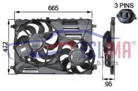 ECLIMA 58062BG - ELECTROVENTILADOR VOLVO