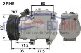 ECLIMA 121151X - COMPRESOR EQUIV. DENSO 10PA17C  PV7 120MM 12V LAND ROVER