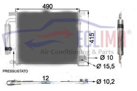 ECLIMA B01200280 - CONDENSADOR NISSAN JUKE