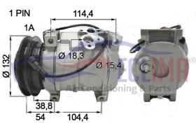 ECLIMA 121772X - COMPRESOR EQUIV.  DENSO10S15C FEND FARMER PV1 132MM 12V