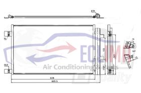 ECLIMA B01200282 - CONDENSADOR RENAULT - NISSAN