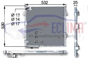 ECLIMA B01200285 - CONDESANDOR MAQUINA VOLVO