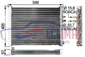 ECLIMA B01200287 - CONDENSADOR NEW HOLLAND JX90-TL90-100