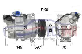 ECLIMA 122113X - COMPRESOR EUIV. DENSO 6SEU14C AUDI PV6 12V 100MM