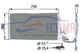 ECLIMA B01200288 - CONDENSADOR Q7-CAYENNE-TOUAREG