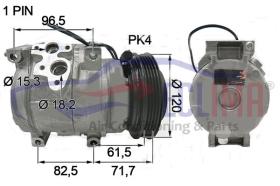 ECLIMA 122154 - COMPRESOR  DENSO 10S15C P4 120 MM. 12V. CLAAS