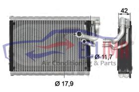 ECLIMA 166015 - EVAPORADOR AUDI