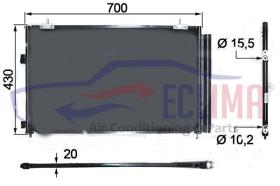 ECLIMA B01200099 - CONDENSADOR TOYOTA RAV-4