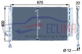 ECLIMA B01200300 - CONDENSADOR CHEVROLET - OPEL - CAPTIVA - ANTARA