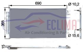 ECLIMA B01200334 - CONENSADOR ALFA/FIAT/JEEP 500X-RENEGADE 1.4-1.6D