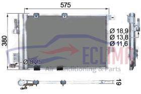 ECLIMA B01200339 - CONDENSADOR OPEL ASTRA G - H - ZAFIRA 1.2 - 2.0