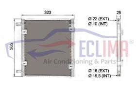ECLIMA B01200345 - CONDENSADOR KUBOTA TRACTOR KX080-3