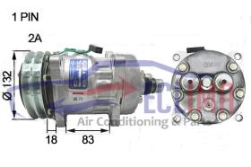 ECLIMA 122231 - COMPRESOR SANDEN SD7L15 H-O 2A 132 MM. 24 V. R-404-A