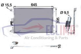 ECLIMA B01200363 - CONDENSADOR NISSAN QASHQAI
