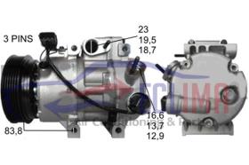ECLIMA 122352 - COMPRESOR  HALLA VS14-E / VS16-E PV6 119MM 12V HYUNDAI