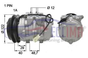 ECLIMA 121180X - COMPRESOR EQUIV. DENSO 10P08E 1A 122MM 12V