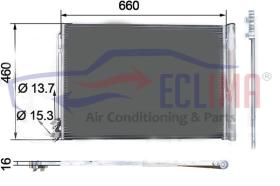ECLIMA B01200372 - CONDENSADOR BMW SERIE 5