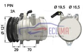 ECLIMA 121901X - COMPRESOR EQV DELPHI-HARRISON SP10 JOHN DEERE LANDINI MA