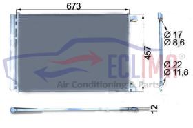 ECLIMA B01200100 - CONDENSADOR MERCEDES BENZ .W205-W213-W222-X253