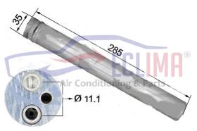 ECLIMA 161153 - FILTRO DESHIDRATADOR FOCUS-TRANSIT- CONNECT10