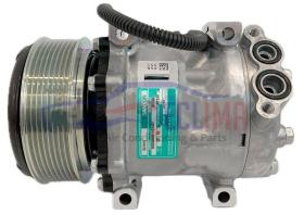 ECLIMA 121168 - COMPRESOR SANDEN 7H13 PV8 120 MM. (WP) JCB 12V