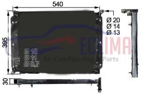 ECLIMA B01200407 - CONDENSADOR MAQUINA DAEWOO-DOOSAN 210-5