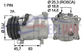 ECLIMA 121128 - COMPRESOR HARRISON V50 132MM 2A VERTICAL ROTALOCK 24V