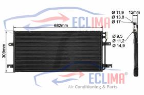 ECLIMA B01200396 - CONDENSADOR VW TRANSPORTE 2.5D 95--