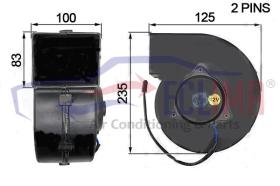 ECLIMA 48095BG - TURBINA SIMPLE CON MOTOR NEW HOLLAND TG285-T8-T9-CR8080 12V
