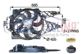ECLIMA 58010BG - ELECTROVENTILADOR FIAT